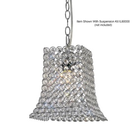 Kudo Polished Chrome Shades Diyas Glass Shades